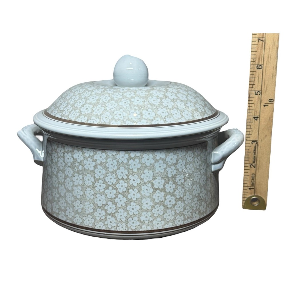 Villeroy Boch Dalarna Tureen w Lid Blue Floral 2 Qt Porcelain Germany - Picture 10 of 11